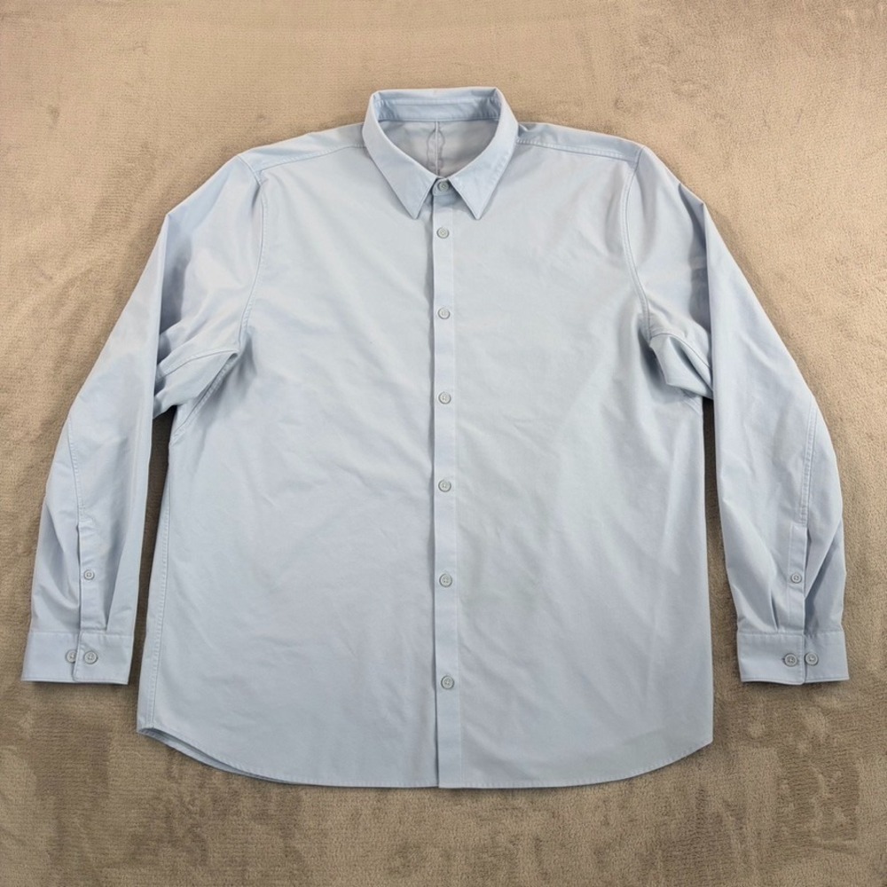 Lululemon Commission Oxford Shirt in Blue Men 2XL (No Tag) Performance Stretch
